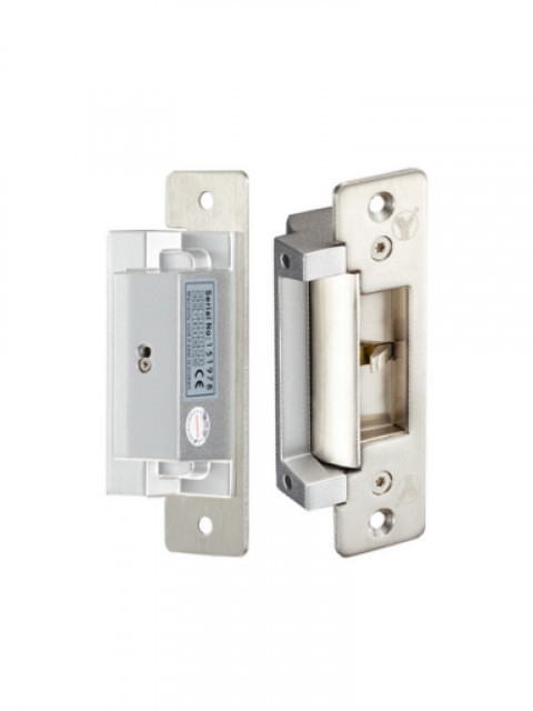 YLI YS-138-S YLI YS138S - Cerradura electrica estandar americano / Con senal ajustable NO / NC / Uso rudo / Soporta voltaje dual 12 VDC o 24 VDC