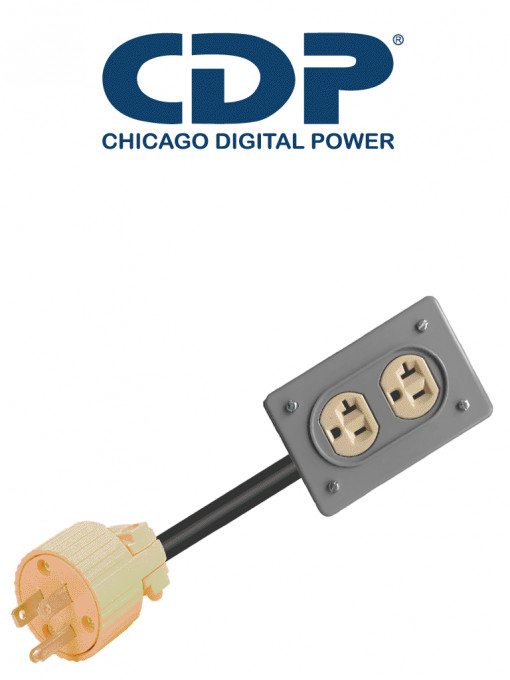 módulo perdonado Fascinante CHICAGO DIGITAL POWER CDP1600001 CDP AD20AMP - Adaptador de clavija para  NEMA 20A/Longitud 15 centimetros