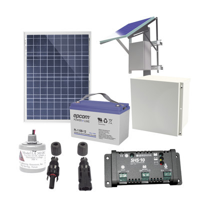 EPCOM POWERLINE PL12K Kit Solar de 12 Vcc para alimentar energizador de cerca electrificada