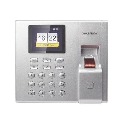 HIKVISION DS-K1T8003EF Terminal de Control de Acceso y Asistencia compatible con APP Hik-Connect (P2P) / Lectura de Huella y de Tarjetas EM / Soporta hasta 1000 Huellas / Relevador para Chapa / Softwa