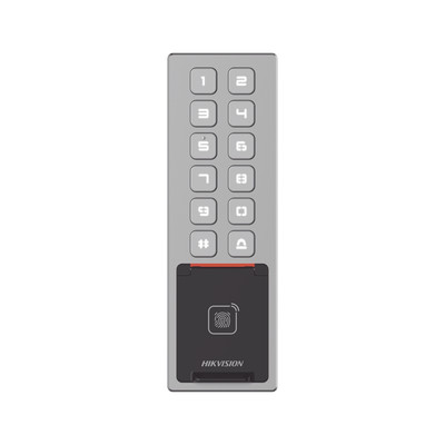 HIKVISION DS-K1T805MBFWX Teclado Exterior WiFi Antivandalico IP65 & IK08 / Administrable en la Nube / Alta y Baja de Passwords Remotamente con Horarios / Acceso por PIN Tarjeta MIFARE Huella y Tarjeta