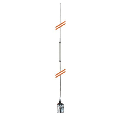 HUSTLER HQT Antena Movil para Rango de Frecuencia de Banda Civil (CB) 26.960 - 27.400 MHz.