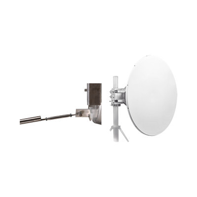 JIROUS JRC-DD35-DUPLEX-PRE-KIT Antena direccional de Alto Rendimiento 4 ft Frecuencia de (4.9 a 6.1 GHz) Alto Aislamiento al Ruido Ganancia de 35 dBi Soporte de acero inoxidable polaridad en 90 y 45