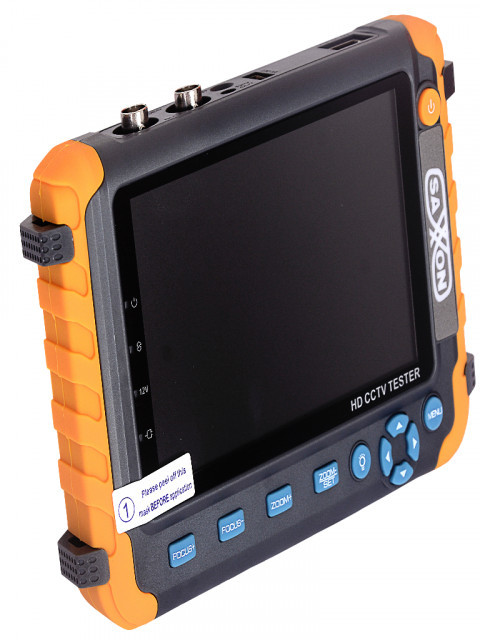 SAXXON SXN1600001 SAXXON TES08MC - Probador de Video con Pantalla de 5 Pulgadas/ Soporta camaras 1MP/ 2MP/ 4MP/ 4K/ Soporta: HDCVI/TVI/AHD/ Salida de Energia de 12vdc a 1 Amper para Alimentar Camaras/