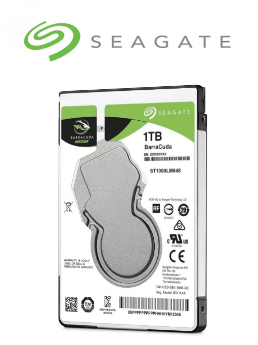 SEAGATE ST1000LM048 SEAGATE ST1000LM048 - Disco duro de 1TB / 2.5 Pulgadas / Para usos multiples / SATA 6Gb/s / 128MB / 5400 RPM / 600000 Ciclos/ BarraCuda / Compatible con DVRs moviles