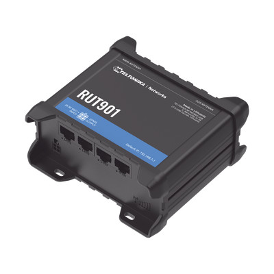 Teltonika RUT901 Router LTE dual SIM 4 puertos Ethernet conectorizado Bandas B1 B2 B3 B4 B5 B7 B8 B28 B66