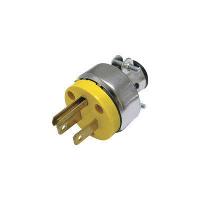 VARIOS 136-507 Clavija Blindada con Terminal de Tierra con Abrazadera para cable de 3 hilos.