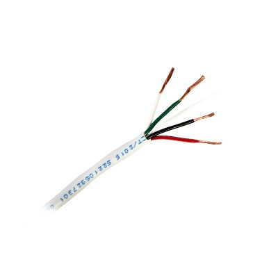VIAKON 92-70 Bobina de 305 Metros / Cable de Cobre / 4 X 18 AWG / Tipo Alarmas UL / Para Interior / Color Blanco / Para Aplicaciones de Alarmas de Intrusion / Interfonos / TV Porteros / y Multi-Propos