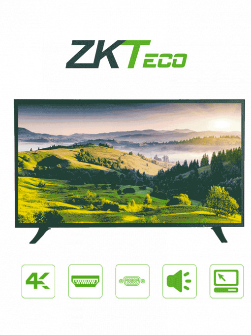 ZKTECO ZKT0520004 ZKTECO ZD434K-Monitor LED UHD Profesional de 43 pulgadas / Resolucion 3840 x 2160 / 2 Entradas de video HDMI y VGA / Altavoces Incorporados / Angulo de Vision Horizontal 170 / Sopor
