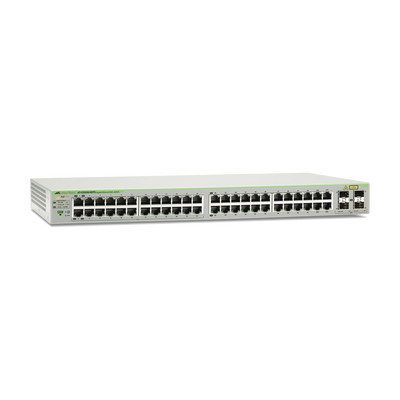 ALLIED TELESIS AT-GS950/48PS-10 Switch PoE Gigabit WebSmart de 48 puertos 10/100/1000 Mbps (24 Puertos PoE) 4 puertos gigabit SFP (Combo) 370 W