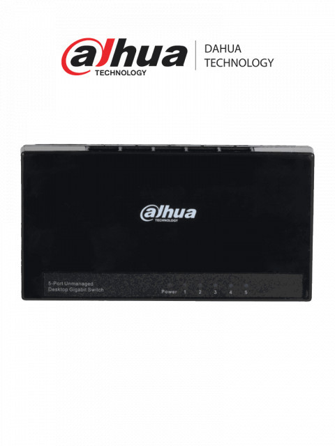 DAHUA DH-PFS3005-5GT-L DAHUA DH-PFS3005-5GT-L - Switch para Escritorio 5 Puertos/ Gigabit Ethernet/ 10/100/1000/ Diseno Compacto/ Capa 2/ Switching 10 Gbps/ Velocidad de Reenvio de Paquetes 7.44 Mbps/