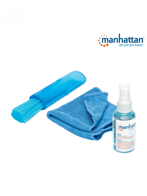 MANHATTAN MAN0620001 MANHATTAN 421010 - Kit de Limpieza para Pantallas LCD/ Libre de Alcohol/ Incluye Solucion de Limpieza/ Brocha y Pano de Microfibra/