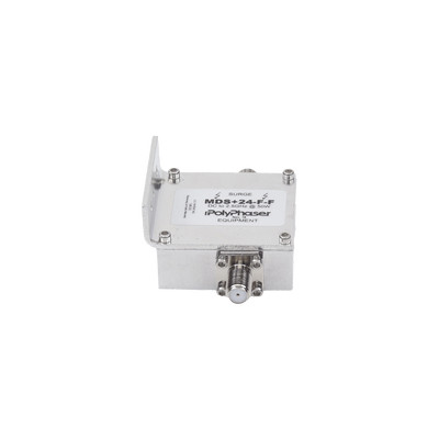 POLYPHASER MDS24FF Protector RF Coaxial A 75 Ohms 24VDC Con Conector F Hembra De 300 MHz - 2.5 GHz