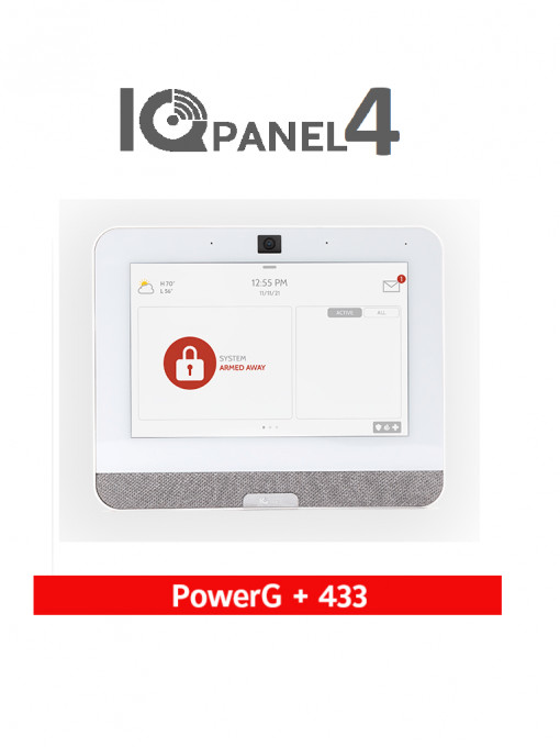 QOLSYS IQP4005 QOLSYS IQP4005 - Sistema de Alarma IQPanel4 Autocontenido con Pantalla Tactil de 7" Power G 915 Mhz DSC Serie Power 433 Mhz. Con 4 Bocinas integradas (4W). Para la plataforma Alarm.