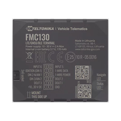 Teltonika FMC130 Profesional Rastreador Vehicular LTE 4G y 2G con Bluetooth Ademas de Multiples Entradas y Salidas Digitales