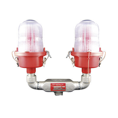 TWR OL2-VLED-3IR Lampara de Obstruccion Roja Tipo L-810 Doble LED de baja intensidad (12 - 24 Vcc).