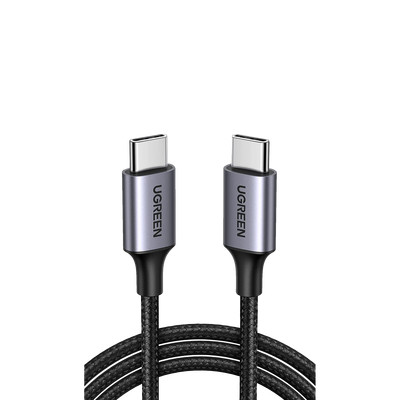 UGREEN 50152 Cable USB C a USB C / 2 Metros / Carcasa de Aluminio / Nylon Trenzado / Transferencia de Datos Hasta 480 Mbps / Soporta Carga Rapida de hasta 60W 20V 3A