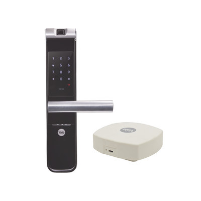 YALE-ASSA ABLOY MX89367 Kit de Hub con Cerradura con manija YMF40A: Codigo Biometria y apertura SMARTPHONE en cualquier parte el Mundo