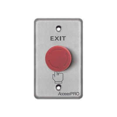 AccessPRO APBSEMC Boton de Paro de Emergencia / Salida de Emergencia en Color Rojo / Tipo enclavado