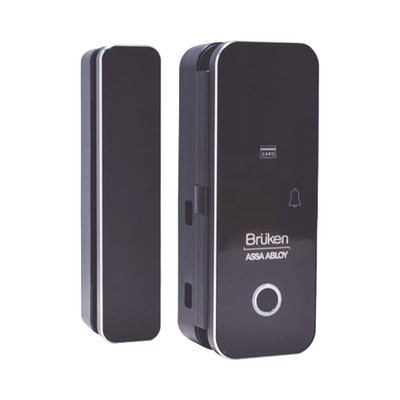 BRUKEN ASSA ABLOY BRK3553 Cerrojo Electronico con Lector de Huella / Tarjeta para Puerta de Vidrio