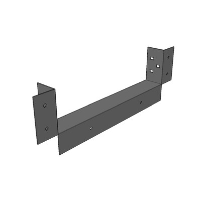 CHAROFIL CH-CEC8X12ALK Conector de Escalera de Aluminio a Tablero (Caja) / Peralte 3 1/4" / Ancho 12" / Incluye Tornilleria