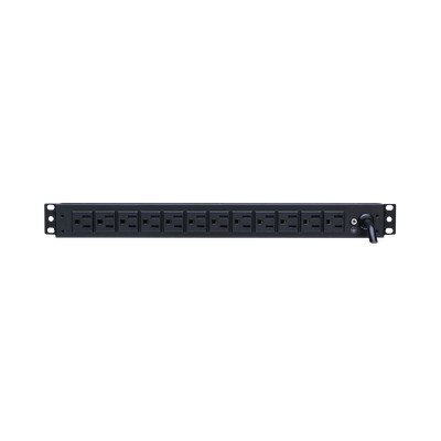CYBERPOWER PDU15B12R PDU Basico Para Distribucion de Energia Con 12 Tomas NEMA 5-15R Traseras 1UR 15 Amp 120 Vca