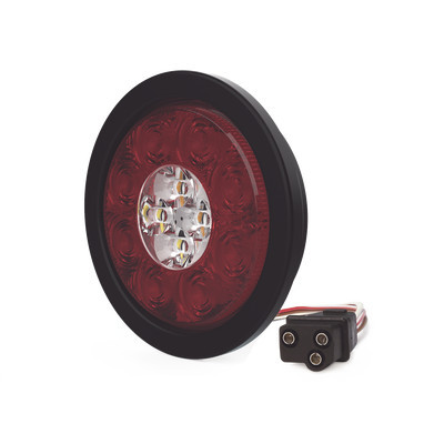 ECCO ED3040AW Plafon Circular de 5.4" Para Camiones de Transporte 16 LED Ultra Brillantes Color Rojo/Claro/Ambar