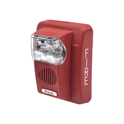 HOCHIKI HEC3-24WR Sirena/Estrobo Color Rojo 24 Vcc 100dB Intensidad Luminosa Seleccionable