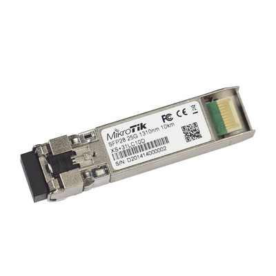 MIKROTIK XS31LC10D Transceptor MiniGbic XSFP 1G/10G/25G LC Duplex para fibra Mono Modo 10 Kms