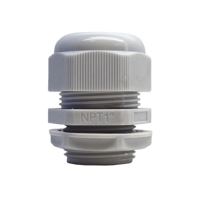 TX PRO TXG-PG-100N Conector Plastico Blanco Tipo Glandula para Rosca NPT 1"