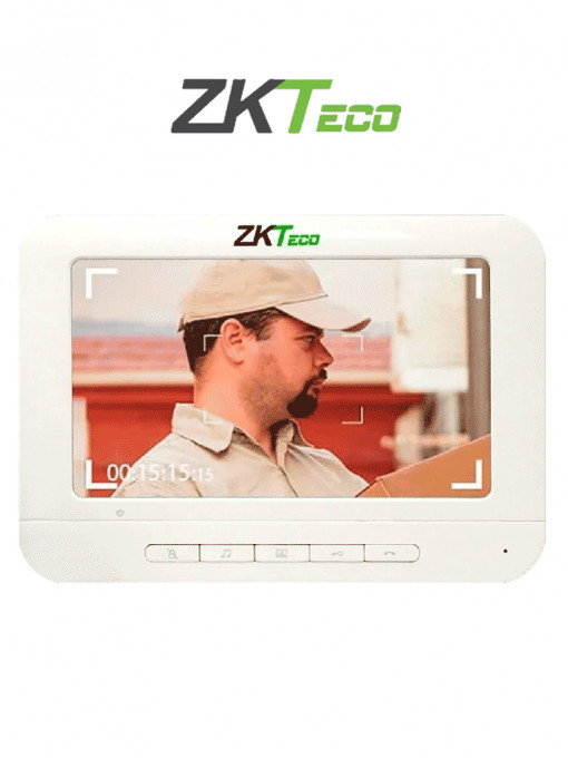 ZKTECO VDPI-B3 ZKTECO VDPIB3 - Monitor LCD de 7 pulgadas para Videoportero Analogico / Conexion mediante 4 Hilos / Resolucion 800480 pixeles / Imagen Nitida / Boton de NO Molestar / Hasta 25 Tonos Di