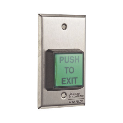 ALARM CONTROLS-ASSA ABLOY TS2 Boton de Salida de Accion Momentanea