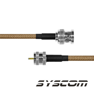 EPCOM INDUSTRIAL SBNC142KMIN30 Jumper de 30cm con cable Cable LP142 con conectores BNC MACHO/MINI UHF MACHO.