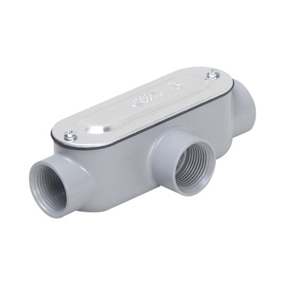 HUBBELL TAYMAC HUB-RLT-050 Caja Condulet tipo T de 1/2" (12.7 mm) / Con tapa y empaque.