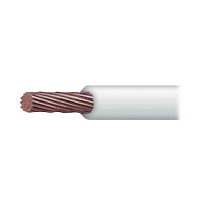 INDIANA SLY-304-WHT/100 Cable Electrico 10 awg color blanco Conductor de cobre suave cableado. Aislamiento de PVC autoextinguible. BOBINA 100 MTS