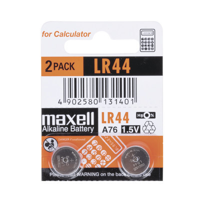 MAXELL LR44 Bateria Alcalina tipo boton de 1.5 V 110 mAh