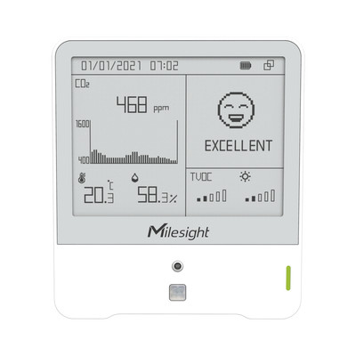 MILESIGHT AM307-915M Display LoRaWAN con sensor de temperatura humedad y calidad del aire