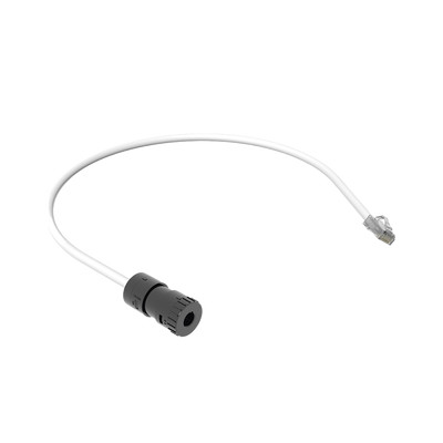 PANDUIT FC-ICCP0.5MWH Cable de Conexion en Campo Jack a Plug RJ45 Categoria 6A CMP (Plenum) 0.5 Metros Color Blanco