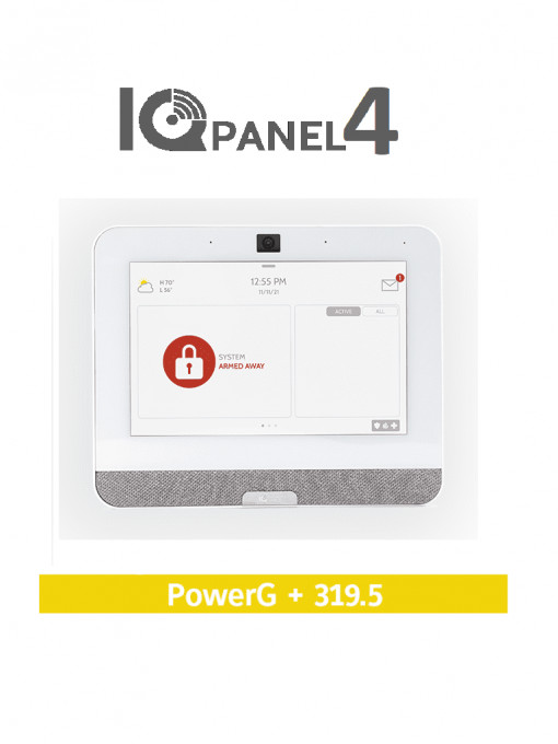 QOLSYS IQP4004 QOLSYS IQP4004 - Sistema de Alarma IQPanel4 Autocontenido con Pantalla Tactil de 7" Power G 915 Mhz Qolsys S-Line 319.5 Mhz. Con 4 Bocinas integradas (4W). Para la plataforma Alarm