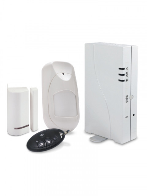 RISCO RW232P4C400A RISCO WICOMM - Panel Autocontenido Inalambrico con Sensor de Movimiento Contacto Magnetico y Llavero / Apto Para Proteger Departamentos y Casas Pequenas. / Aplicacion Incluida IRI