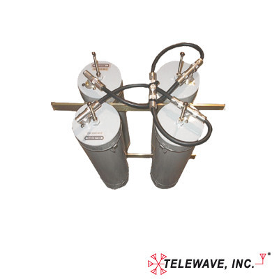 TELEWAVE INC TPRD-1554 Duplexer Pasa-Banda-Rechazo de Banda 148-174 MHz 4 Cavidades (5"Dia.) 600 kHz 1.5 dB 350 Watt N Hembras.