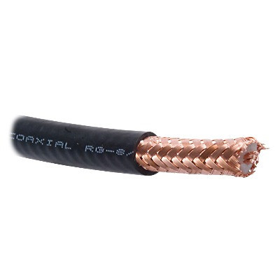 VIAKON RG-8U-SYS Cable con blindaje de malla trenzada de cobre 97% aislamiento de polietilleno espumado.