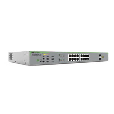 ALLIED TELESIS AT-GS950/18PS-V2-10 Switch PoE Gigabit WebSmart de 16 puertos 10/100/1000 Mbps (2 x Combo) 2 puertos gigabit SFP (Combo) 185 W