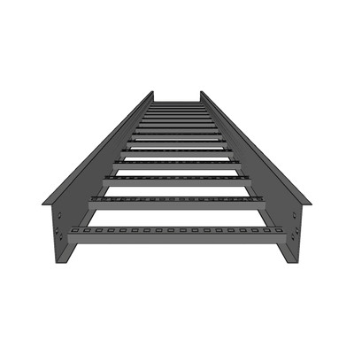CHAROFIL CH-E89PX9AK Escalera de Aluminio Portacables / Perfil Z / Peralte 3 1/4" /Paso 9" / Ancho 9" / 3.66 metros / Capacidad Max. 205 Cables / Incluye Cople Union y Tornilleria