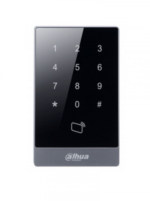 DAHUA DVP065006 DAHUA ASR1101A - Lectora de Tarjetas MiFare con Teclado Touch/ para Password/ Conexion RS-485 y Wiegand/ Leds Rojo y Verde/ Fondo de Luz Azul/