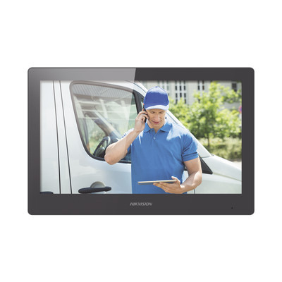 HIKVISION DS-KH8520-WTE1 Monitor Touch Screen 10" para Videoportero IP / Estetico / Video en Vivo / WiFi / Apertura Remota / llamada entre monitores / Audio de dos vias / Policarbonato