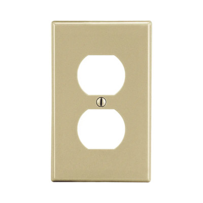HUBBELL HUB-P8I Placa de Pared para Contacto Duplex Color Marfil.