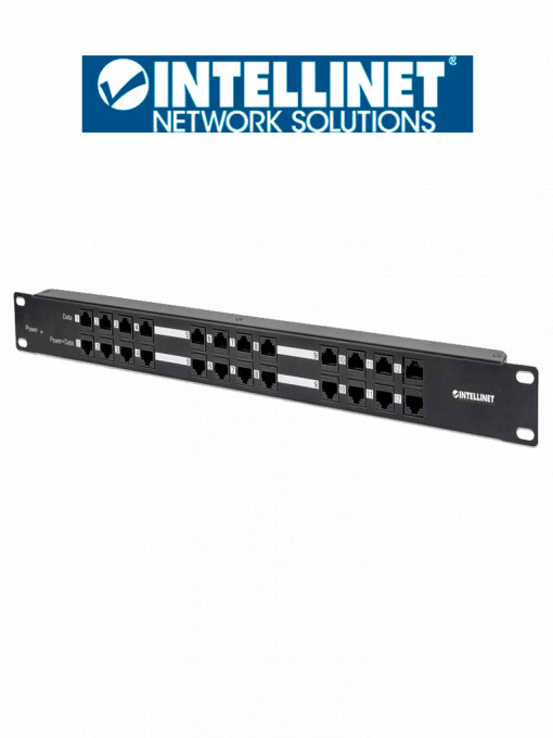 INTELLINET 720342 INTELLINET 720342 Patch Panel de 24 puertos (12)Passive Poe para salida de datos y energia / Compatible con Cat5e