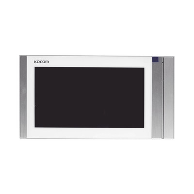 KOCOM KCV-T701SM Monitor Analogico LCD de 7" 1080p (Full HD) a Color / Touch Screen / Soporta 2 Frentes de Calle y hasta 4 Monitores / Soporta Camaras Analogicas (TURBOHD) para Tener Vision Adicional