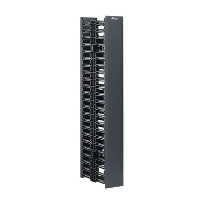 PANDUIT WMPV45E Organizador Vertical NetRunner Doble (Frontal y Posterior) Para Rack Abierto de 45 Unidades 4.9in de Ancho Color Negro